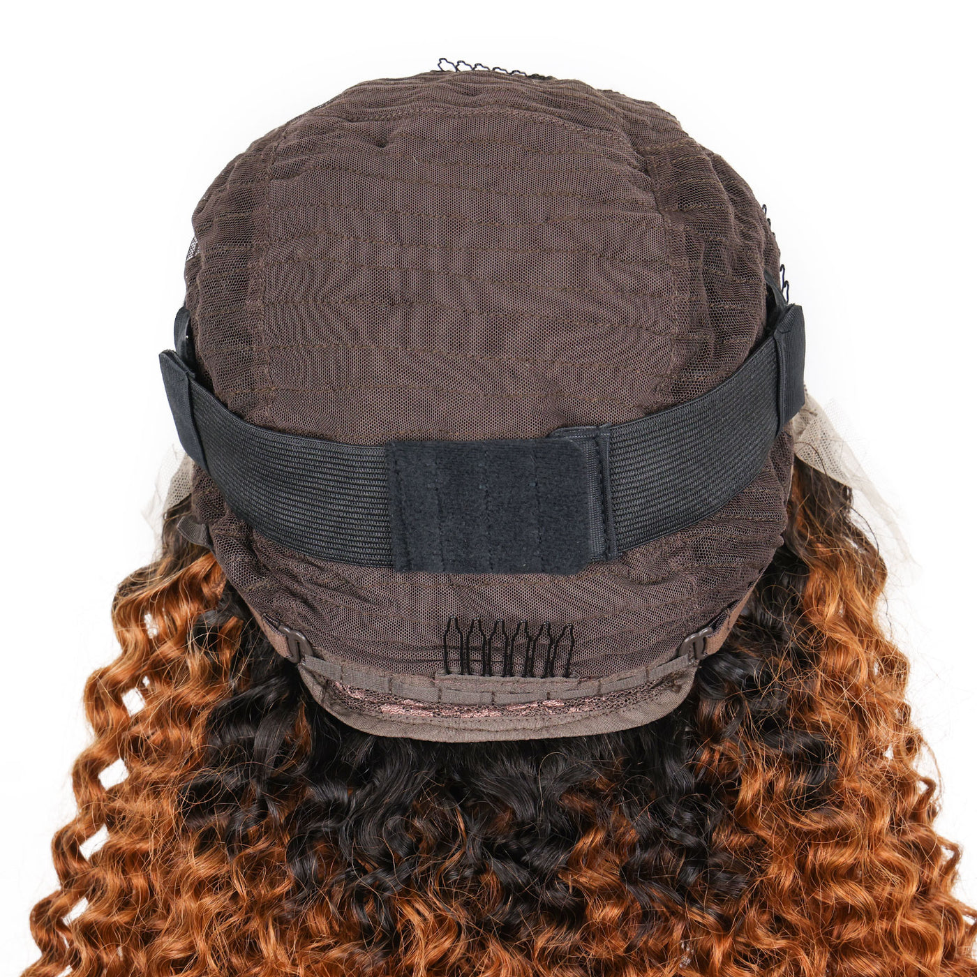 Ombre Brown Curly 13x4 Lace Front Wig 180% Density  Brazilian Virgin Hair Lace Front Pre Plucked [CXW15]