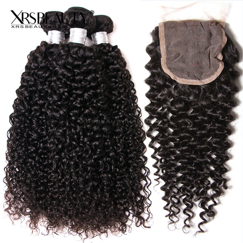 5x5 HD Lace Closure Kinky Curly With 3 Bundles [CW05]