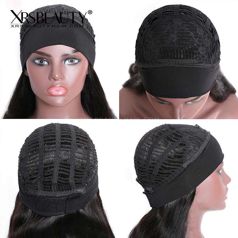 180% Density Yaki Straight Headband Scarf Wig Glueless Human Hair Wig Affordable [HBW05]