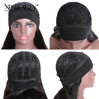 180% Density Water Wave Headband Scarf Wig Glueless Human Hair Wig Affordable [HBW03]