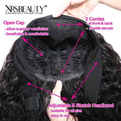 180% Density Jerry Curly Headband Wig Glueless Human Hair Wig Affordable [HBW04]