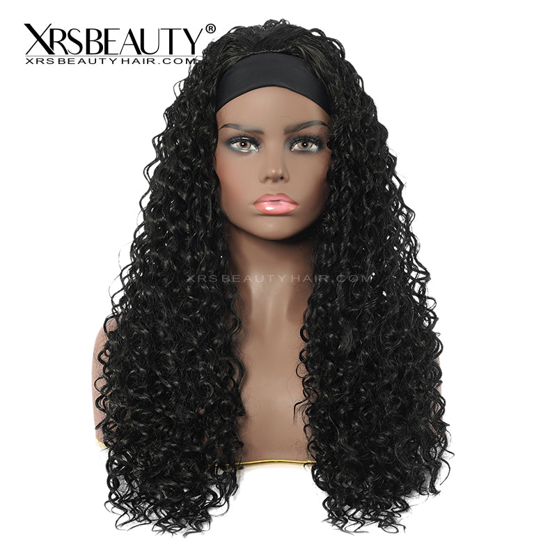 180% Density Glueless Human Hair Deep Curly Headband Wig [HBW07]