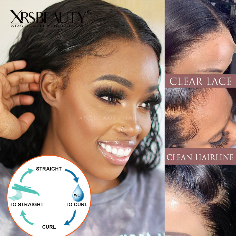 Wet and Wavy Natural Looking Human Hair Wigs *NEW* CLEAR HD LACE & CLEAN HAIRLINE [LFW30]