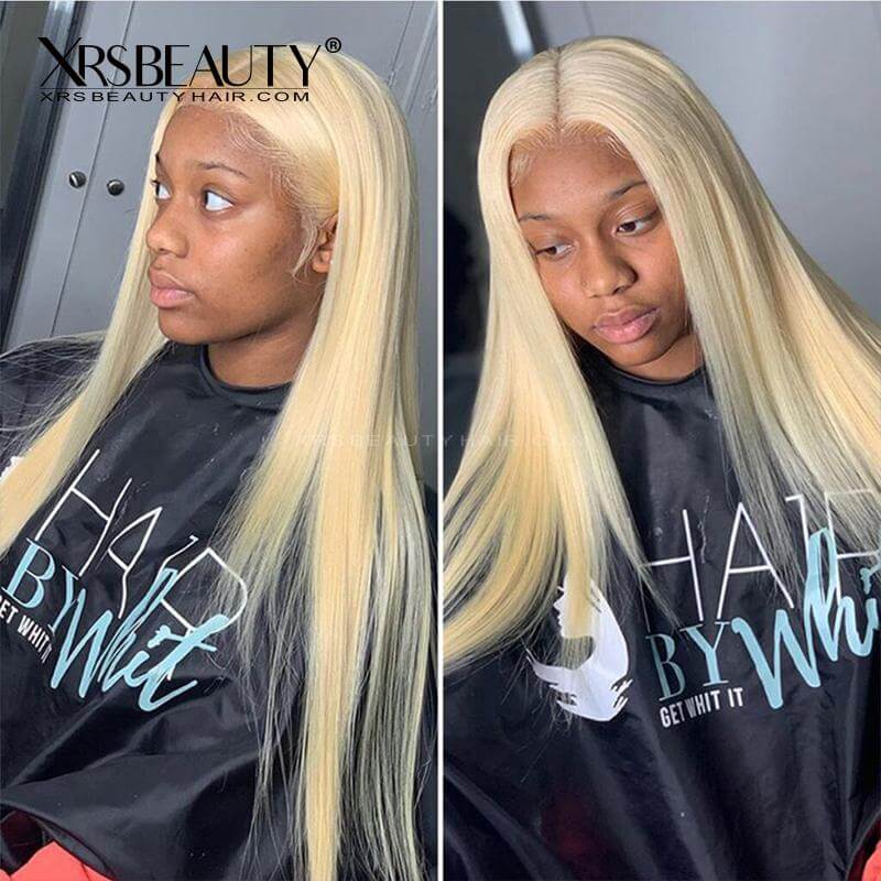 Celebrity popular human blonde wavy lace wig