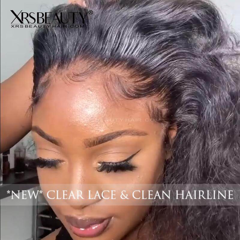 NEW CLEAR LACE CLEAN HAIRLINE Undetectable Skin Melt Lace Water Wave Lace Front Wig Babyhair