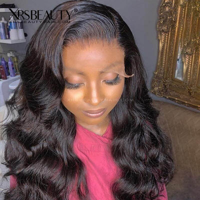 New clear lace clean hairline 20 inches body wave lace front wig human hair