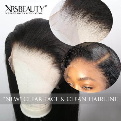 New clear lace clean hairline body wave lace front wig natural hairline