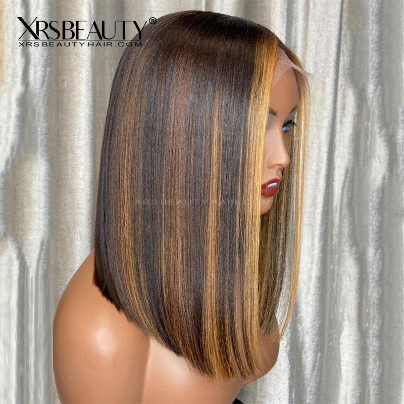 Highlighted bob shops lace wig