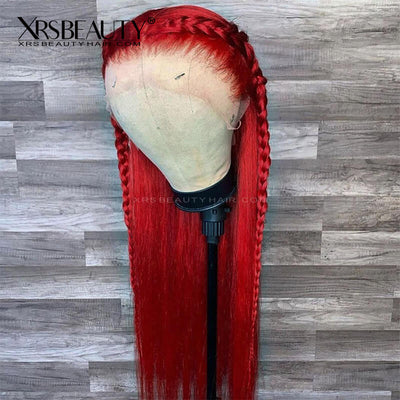 100% human hair red lace front wig 13x4 lace front wig 150 density