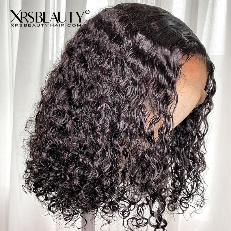 XRSbeauty 13x4 skin melt lace short deep wave bob wig human hair natural hairline