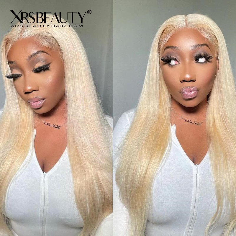 Long Straight 613 Blonde Human Hair 13x4 Lace Front Wig [CFW01]