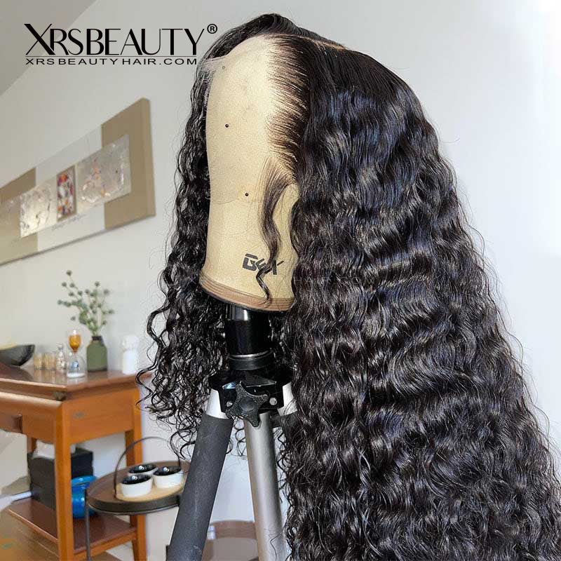 Deep Wave 13x6 FAKE SCALP Front Lace Wig With Pre-plucked Natural Hairline [FSW04]