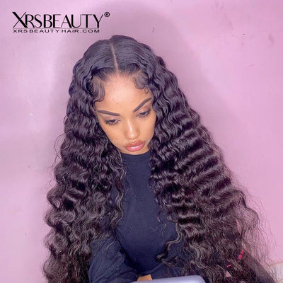 Deep Wave 13x6 FAKE SCALP Front Lace Wig With Pre-plucked Natural Hairline [FSW04]
