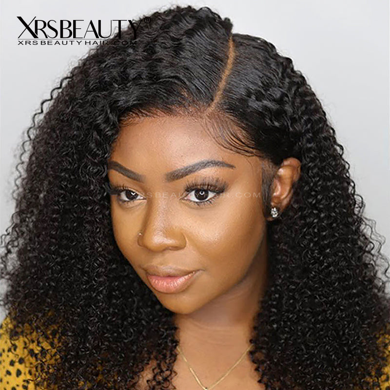 Kinky Curly FAKE SCALP 13X6 Lace Front Natural Virgin Human Hair Wig 1 Xrs Beauty Hair