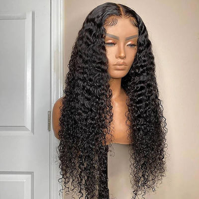 Real Human Hair HD Full Lace Wig Deep Wave Clean Hairline Knots [FLW04]