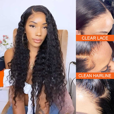 Deep Wave Human Hair 13x6 Lace Front Wig *NEW* CLEAR HD LACE & CLEAN HAIRLINE [LFW15]