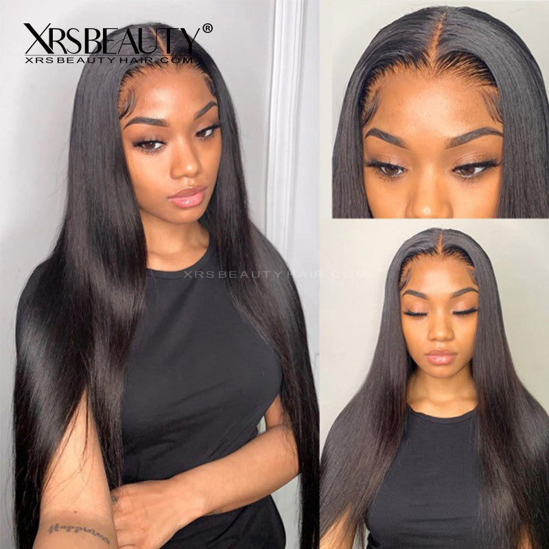 Layered Edge Wig Long Straight 13x5 Lace Front Human Hair Wigs Brazilian Hair Pre Plucked With Baby Hair [LFW01]